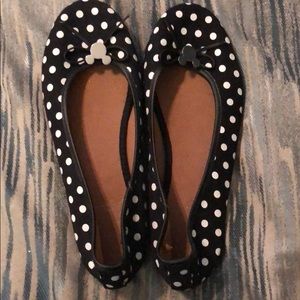 Disney brand black polka dot flats!